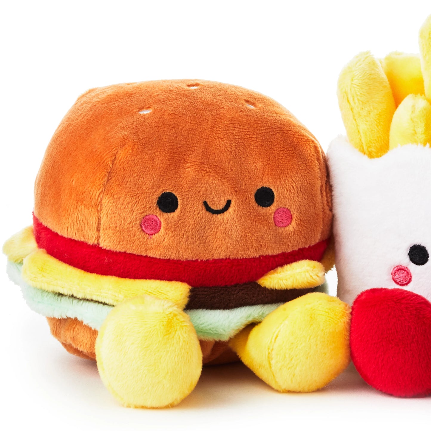 Hallmark Better Together Burger & Fries Magnetic Plush Soft Toy Pair