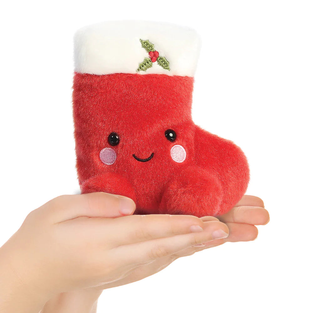 Palm Pals Holly Stocking 5 Inch Christmas Plush Soft Toy