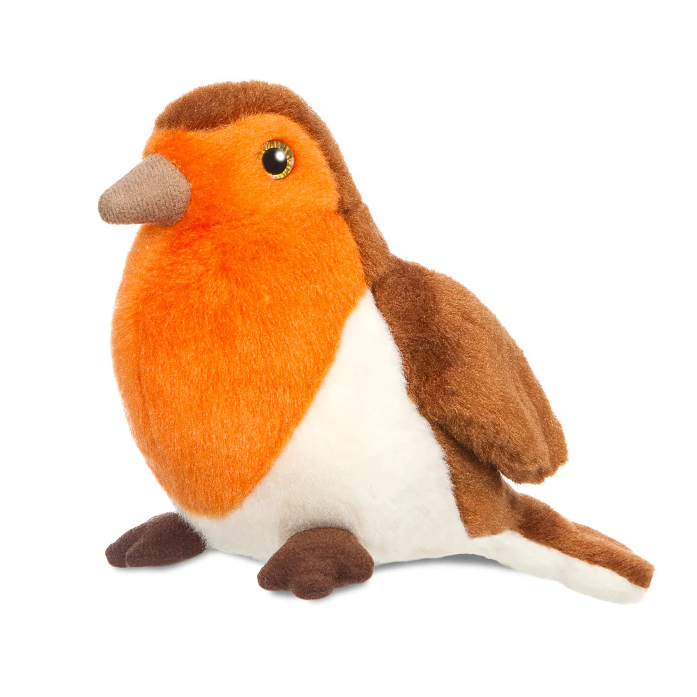 Aurora Mini Flopsies Robin 20cm Christmas Plush Soft Toy