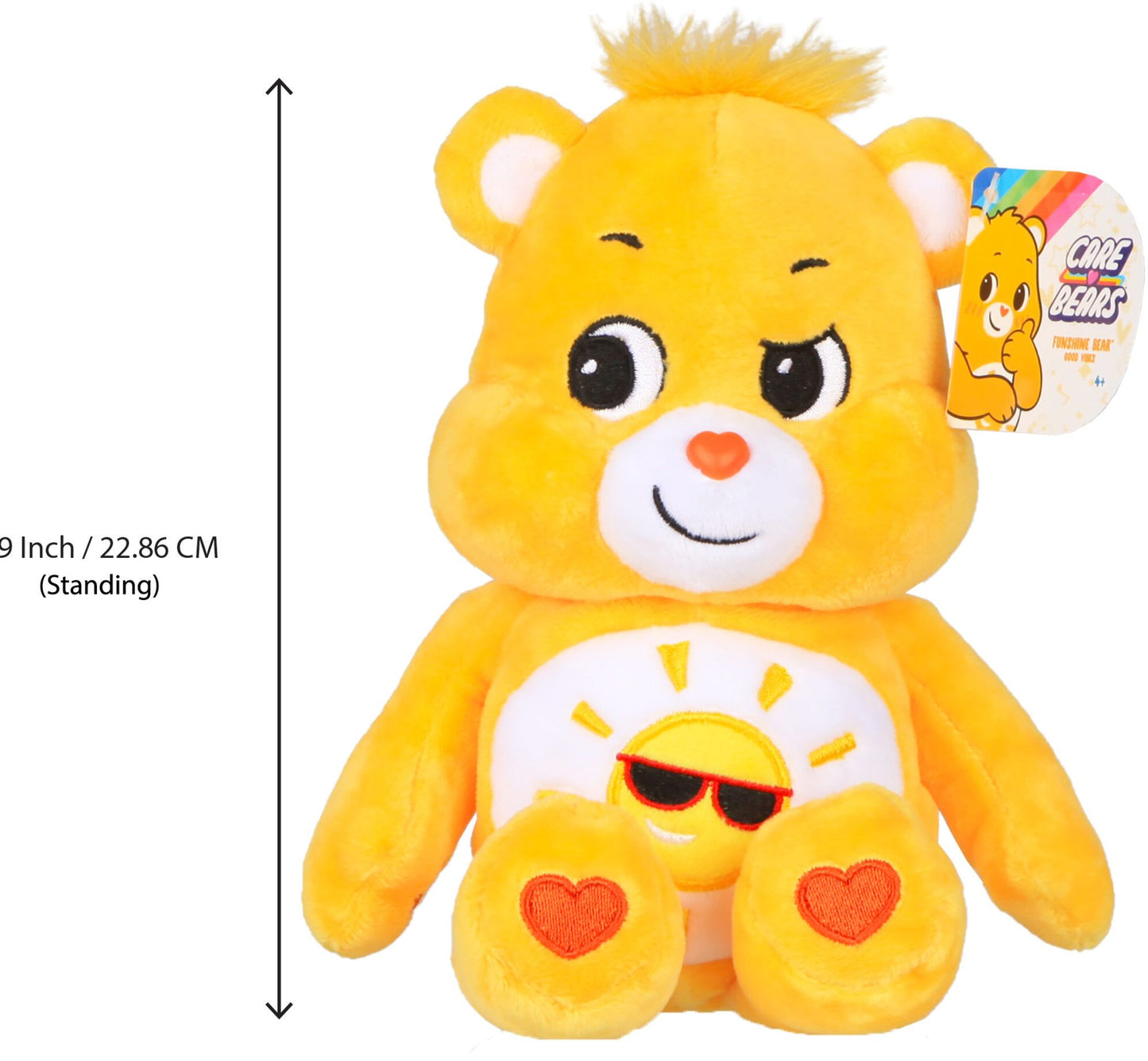 Care Bears Funshine Bear 9 Inch Bean Plush Soft Toy