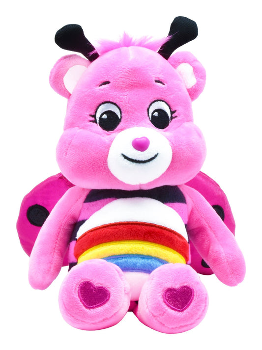 Care Bears Lady Bug Cheer Bear 9 Inch Bean Plush Soft Toy