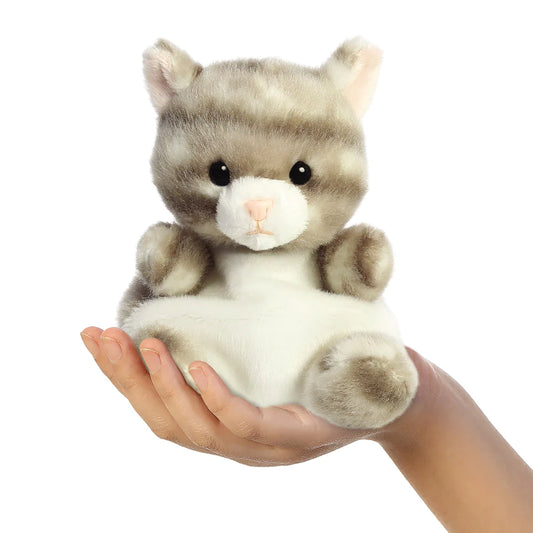 Palm Pals Silver Kitty Cat Soft Toy 5 Inch