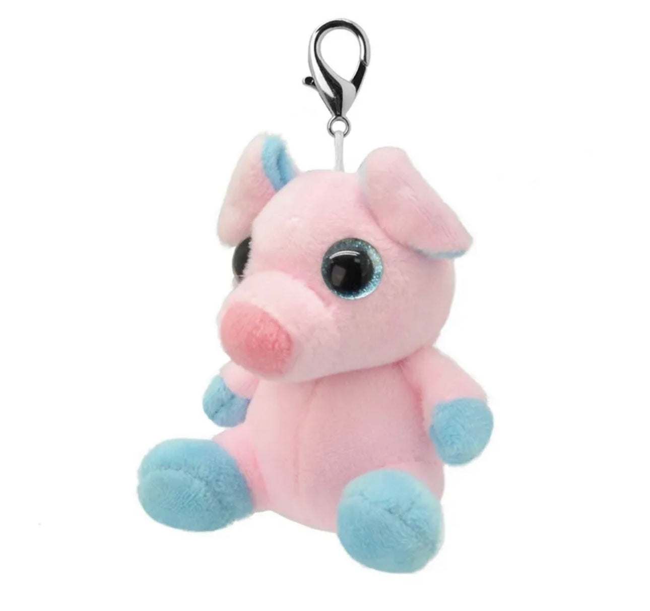 Wild Planet Orbys Pig Plush Keyring Clip 8cm