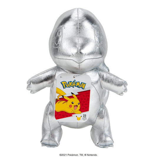 Pokémon 25th Celebration 8" Silver Charmander Plush - Limited Edition Shiny Silver Plush Toy