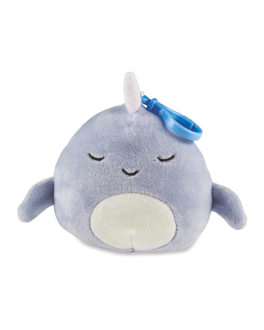 Squishmallows Naomi the Narwhal 3.5 Inch Plush Clip Keychain