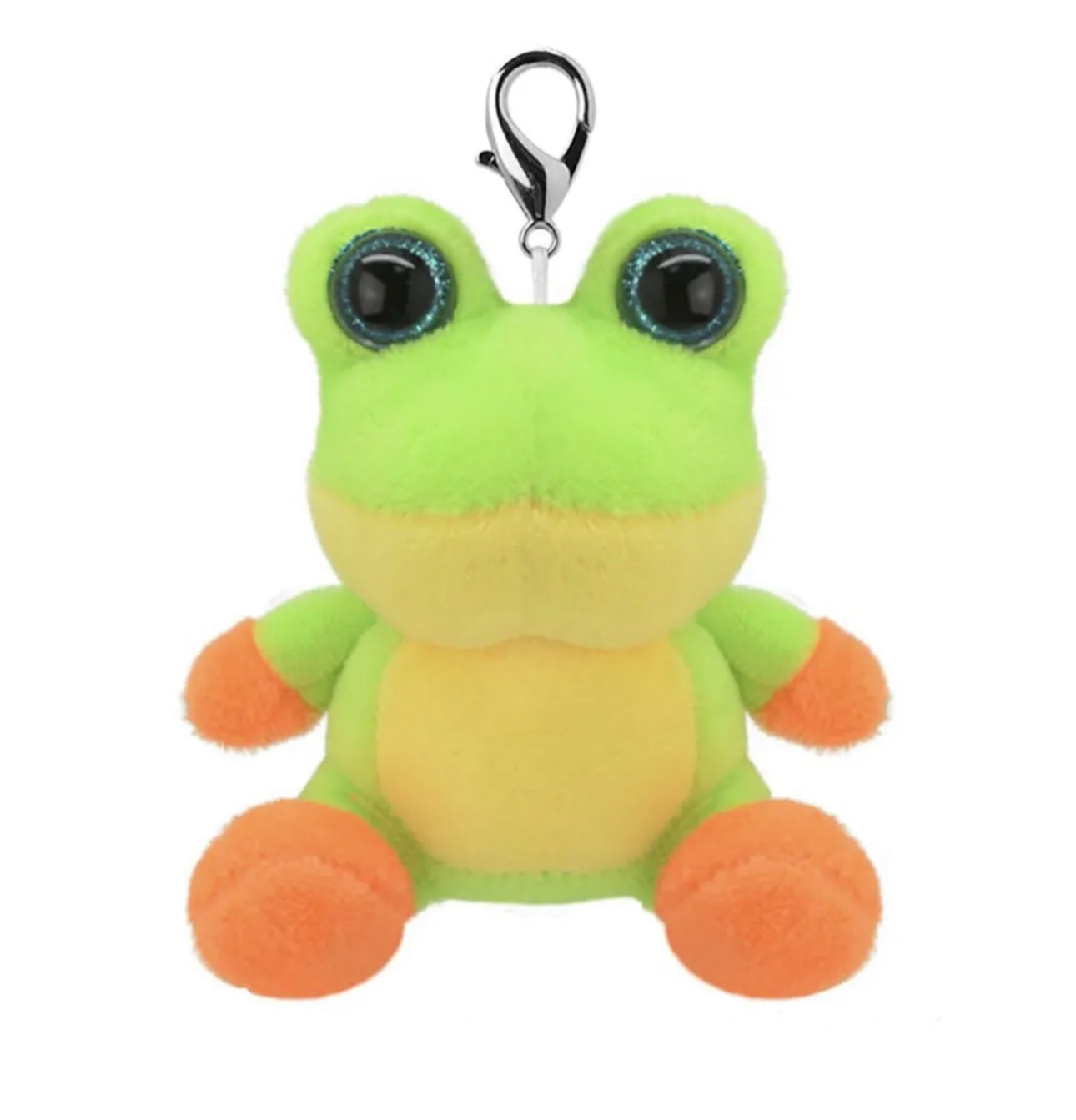 Wild Planet Orbys Frog Plush Keyring Clip 8cm